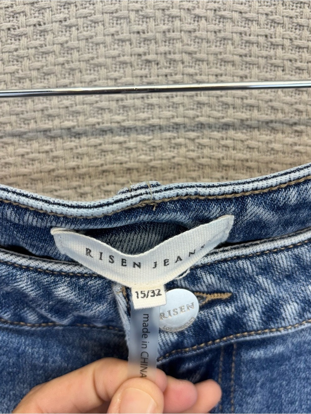 Risen Starlit Celeste Boyfriend High Waisted Jeans Women Sz 32 Boho Festival - Picture 5 of 11